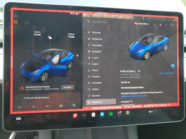2023 TESLA MODEL Y 7SAYGDEE3PF811896