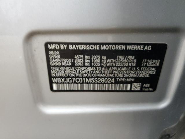 2021 BMW X1 SDRIVE2 WBXJG7C01M5S28024