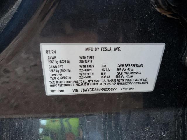 2024 TESLA MODEL Y - 7SAYGDEE9RA235022