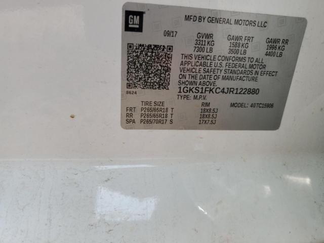2018 GMC YUKON XL C1500 SLE 1GKS1FKC4JR122880