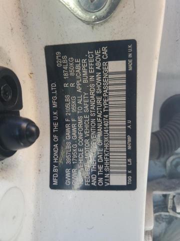 2019 HONDA CIVIC EX - SHHFK7H63KU414074