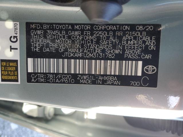 2021 TOYOTA PRIUS SPEC JTDKAMFU2M3131782
