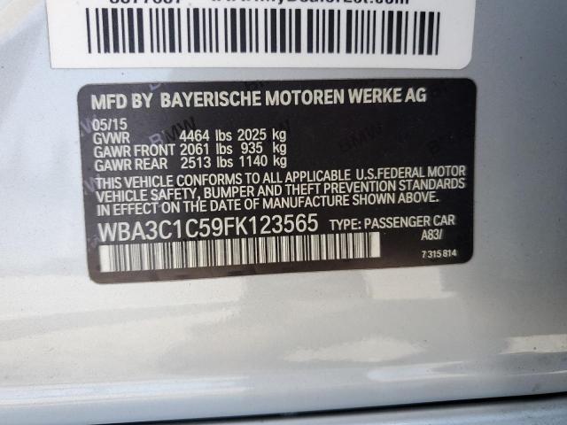 2015 BMW 328 I SULEV WBA3C1C59FK123565