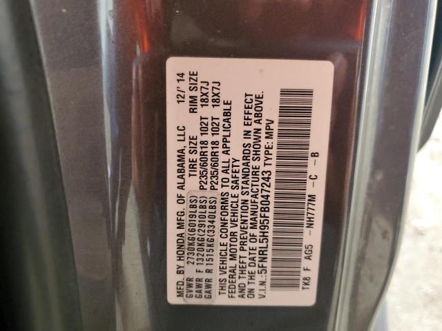 2015 HONDA ODYSSEY TO - 5FNRL5H95FB047243