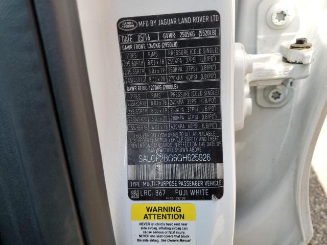 2016 LAND ROVER DISCOVERY - SALCP2BG6GH625926