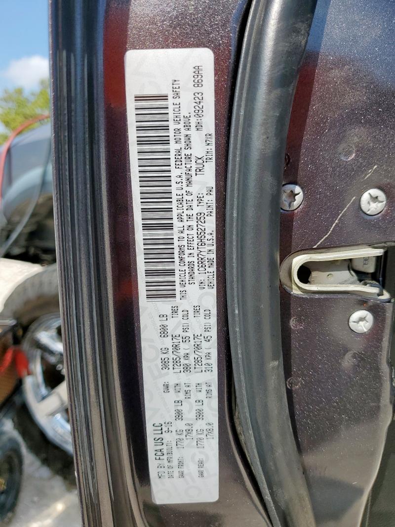 2017 RAM 1500 REBEL - 1C6RR7YT6HS527259