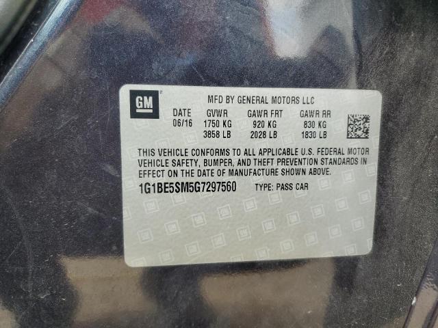2016 CHEVROLET CRUZE LT 1G1BE5SM5G7297560