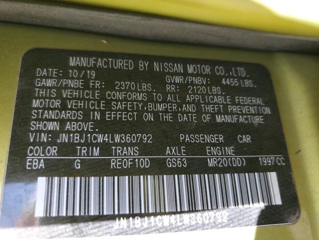 2020 NISSAN ROGUE SPOR - JN1BJ1CW4LW360792