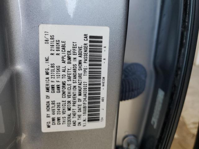 2018 ACURA TLX 19UUB1F34JA006027