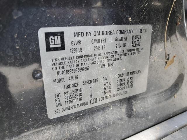 2016 BUICK ENCORE CON KL4CJBSB9GB699352