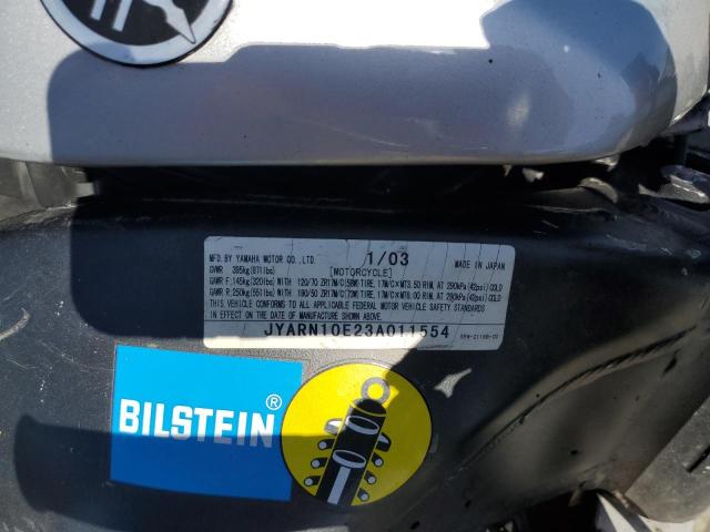 2003 YAMAHA YZFR1 JYARN10E23A011554