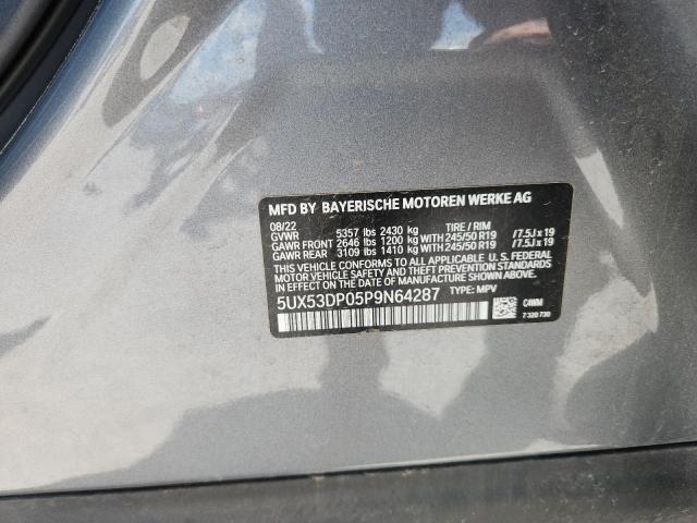 2023 BMW X3 XDRIVE3 - 5UX53DP05P9N64287