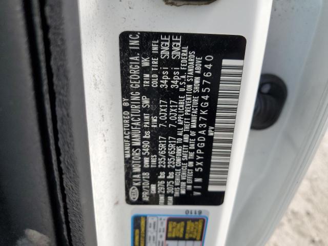 2019 KIA SORENTO L 5XYPGDA37KG457640