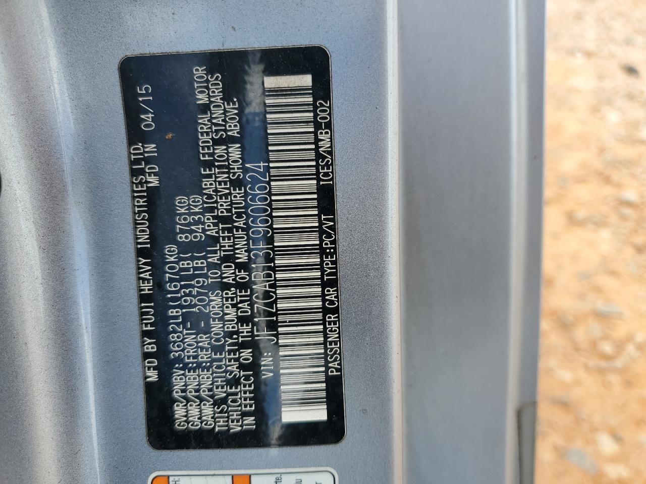 SUBARU BRZ 2.0 PREMIUM