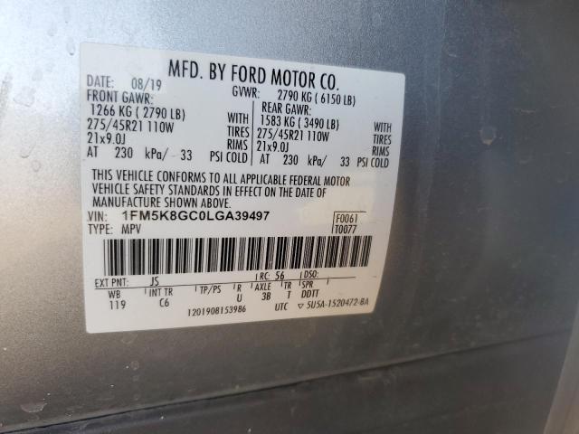 2020 FORD EXPLORER S 1FM5K8GC0LGA39497