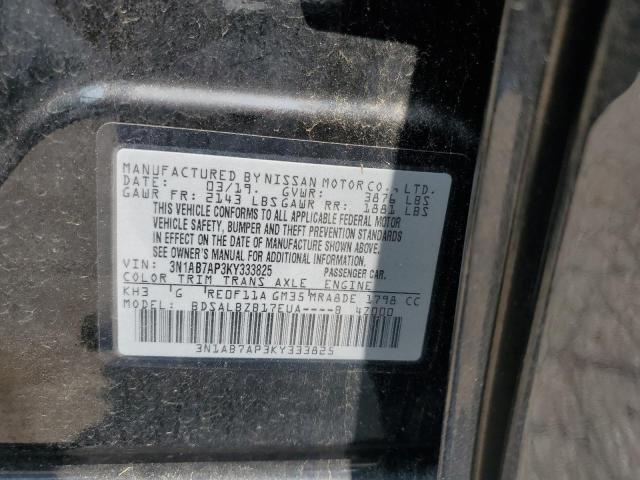 2019 NISSAN SENTRA S 3N1AB7AP3KY333825