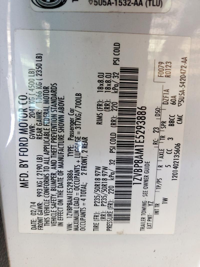 2014 FORD MUSTANG #3270846446