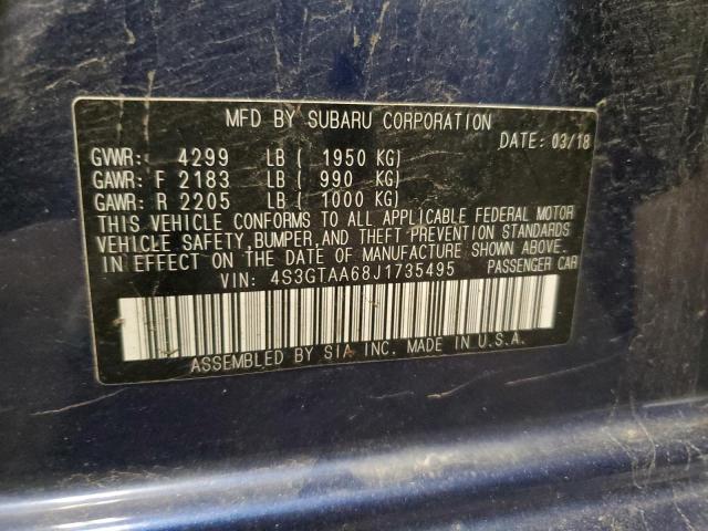2018 SUBARU IMPREZA 4S3GTAA68J1735495