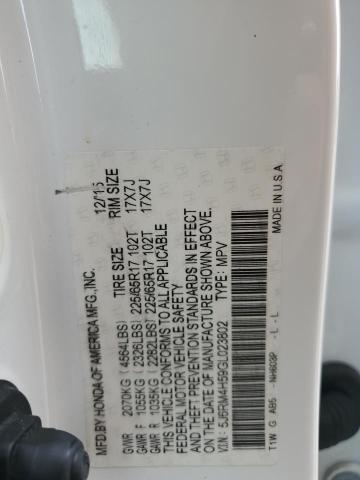 2016 HONDA CR-V EX 5J6RM4H59GL023802