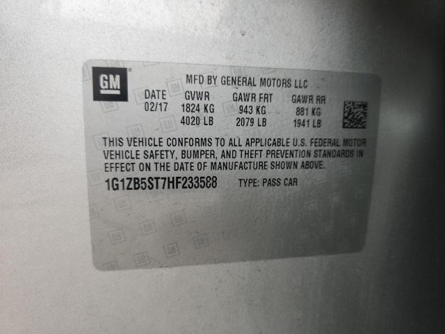 2017 CHEVROLET MALIBU LS - 1G1ZB5ST7HF233588