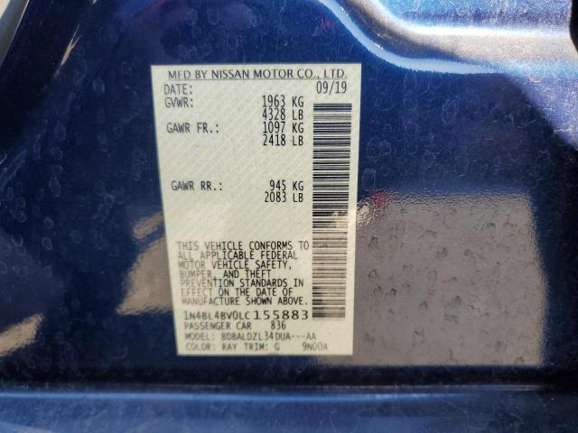2020 NISSAN ALTIMA S 1N4BL4BV0LC155883
