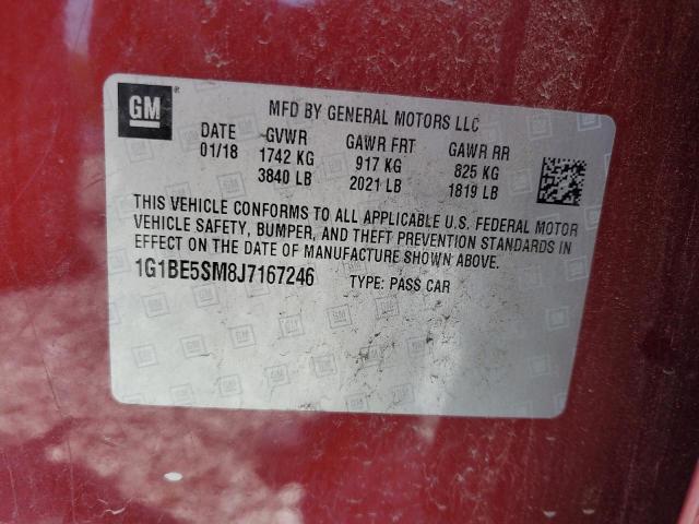 2018 CHEVROLET CRUZE LT - 1G1BE5SM8J7167246