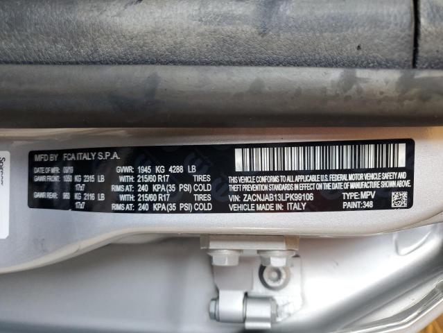 2020 JEEP RENEGADE L ZACNJAB13LPK99106