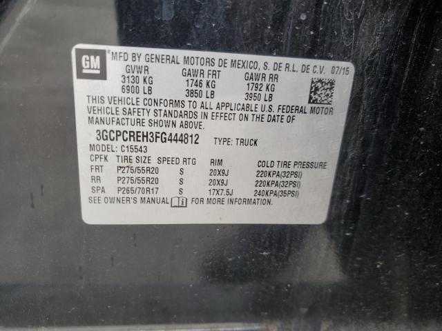 2015 CHEVROLET SILVERADO - 3GCPCREH3FG444812