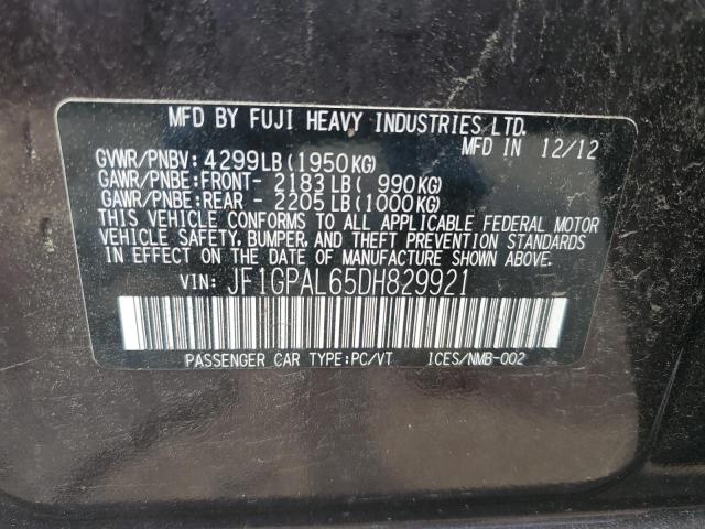 2013 SUBARU IMPREZA SP - JF1GPAL65DH829921