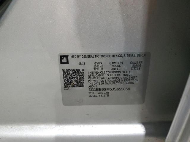 2018 CHEVROLET CRUZE LT 3G1BE6SM5JS655058