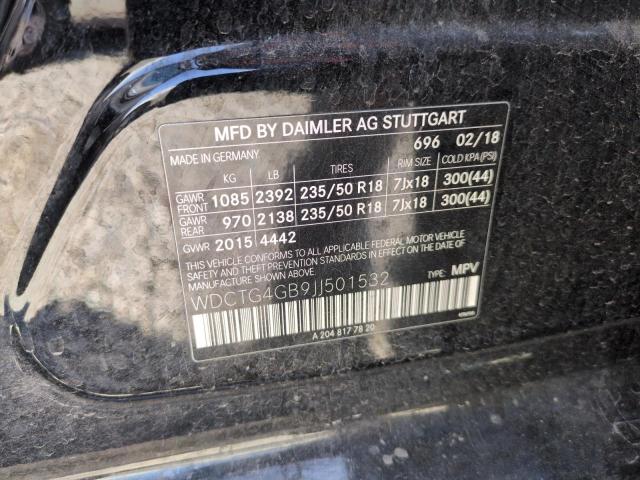 2018 MERCEDES-BENZ GLA 250 4M WDCTG4GB9JJ501532