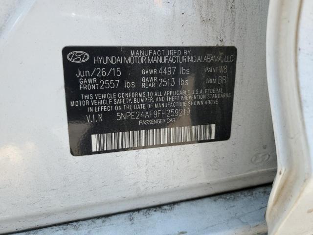 2015 HYUNDAI SONATA SE - 5NPE24AF9FH259219