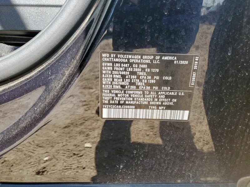 2020 VOLKSWAGEN ATLAS CROS 1V2YC2CA0LC205068