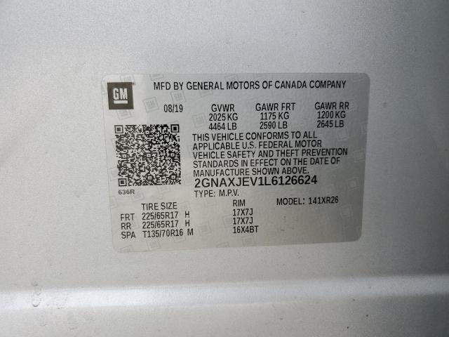 2020 CHEVROLET EQUINOX LT - 2GNAXJEV1L6126624