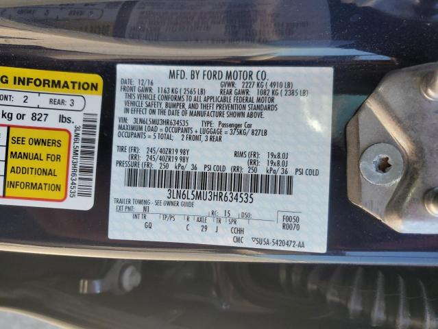2017 LINCOLN MKZ HYBRID 3LN6L5MU3HR634535