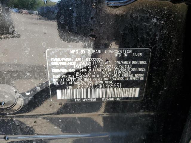 2019 SUBARU FORESTER L JF2SKAUC3KH465651