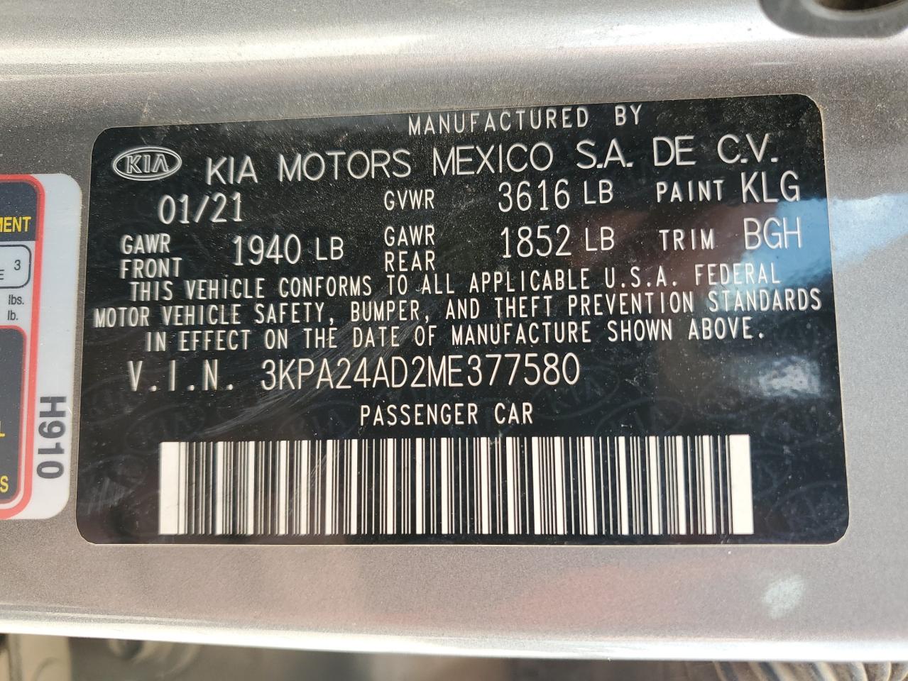 KIA RIO LX