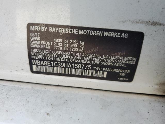 2017 BMW 330E WBA8E1C39HA158775
