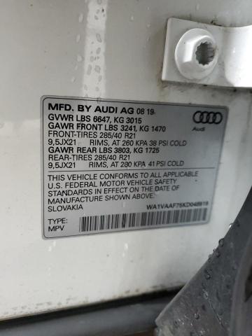 2019 AUDI Q7 PRESTIG WA1VAAF75KD048919