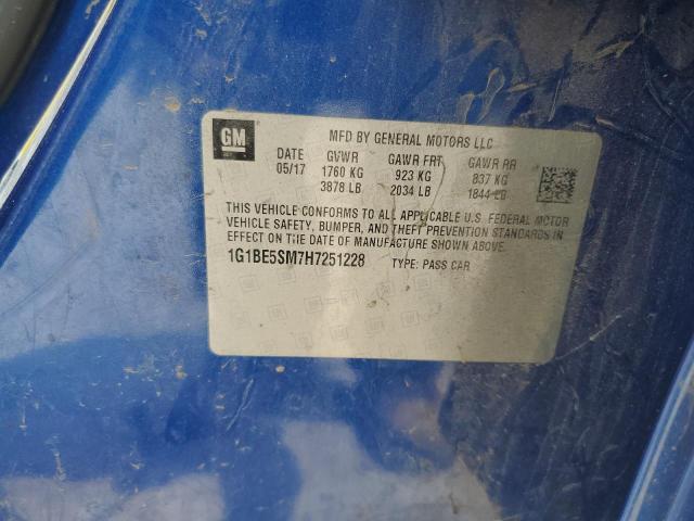 2017 CHEVROLET CRUZE LT - 1G1BE5SM7H7251228