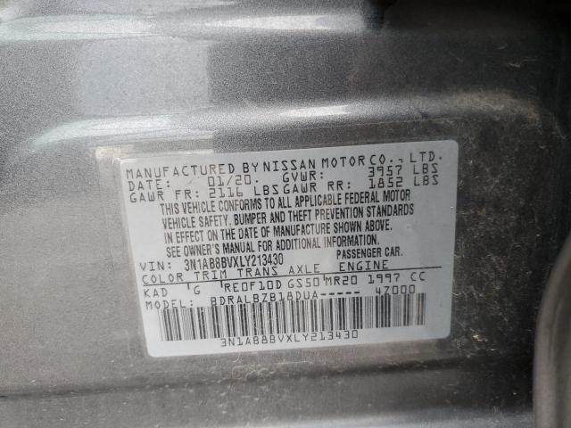 2020 NISSAN SENTRA S 3N1AB8BVXLY213430