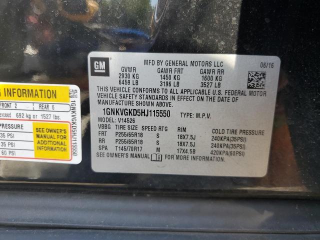 2017 CHEVROLET TRAVERSE L - 1GNKVGKD5HJ115550