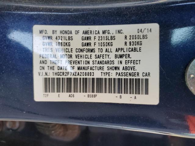 2014 HONDA ACCORD EX - 1HGCR2F7XEA208893