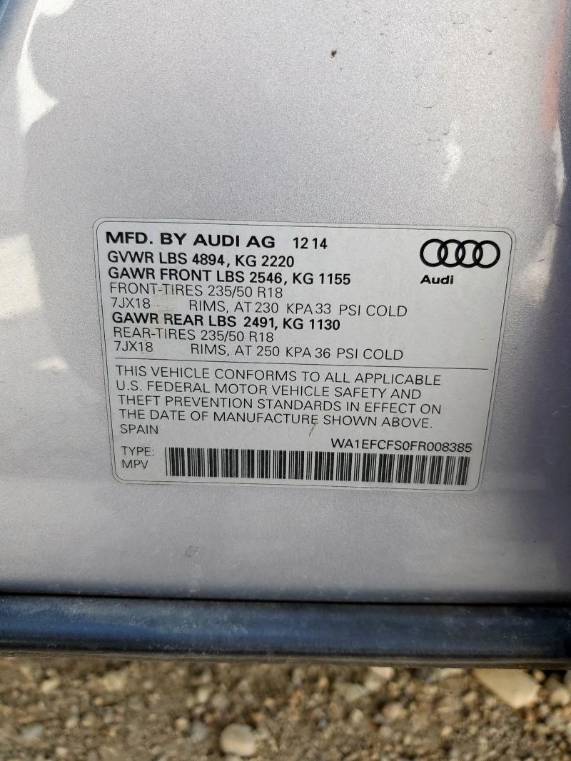 wa1efcfs0fr008385 - 2015 Audi q3 premium plus - #62588955