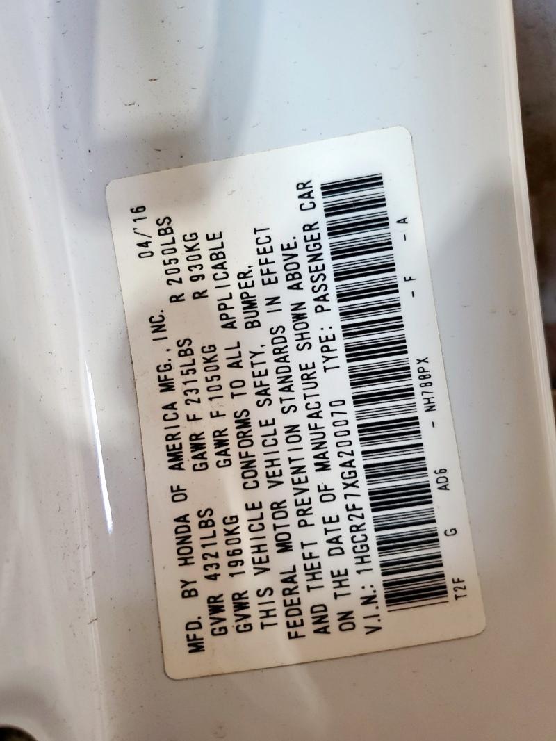 2016 HONDA ACCORD EX - 1HGCR2F7XGA200070