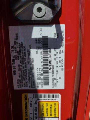 2015 FORD MUSTANG - 1FA6P8AM2F5433181