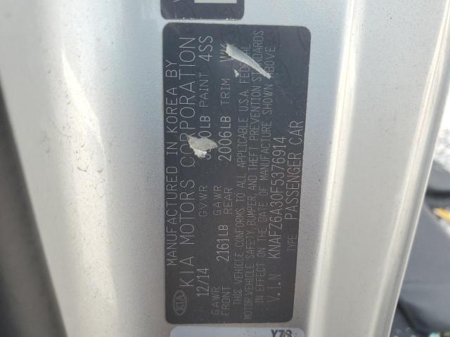 2015 KIA FORTE SX KNAFZ6A30F5376914