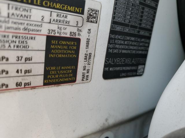 2020 LAND ROVER RANGE ROVE - SALYB2EX6LA277693