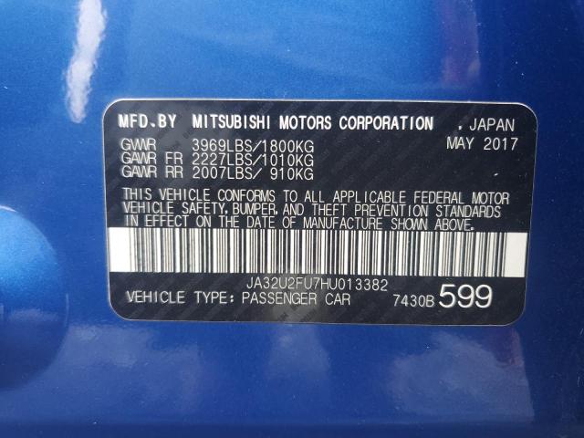 2017 MITSUBISHI LANCER ES JA32U2FU7HU013382