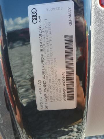 2018 AUDI A5 PREMIUM WAUYNGF53JN004416
